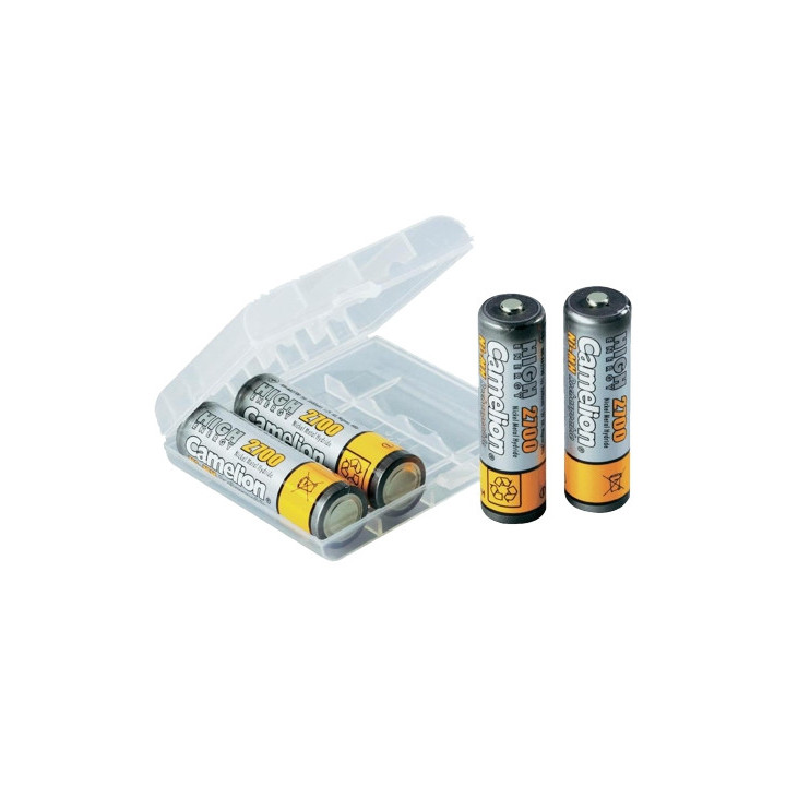 Oplaadbare batterij AA 2700 mAh NiMH Camelion + opberg systeem 4 stuks